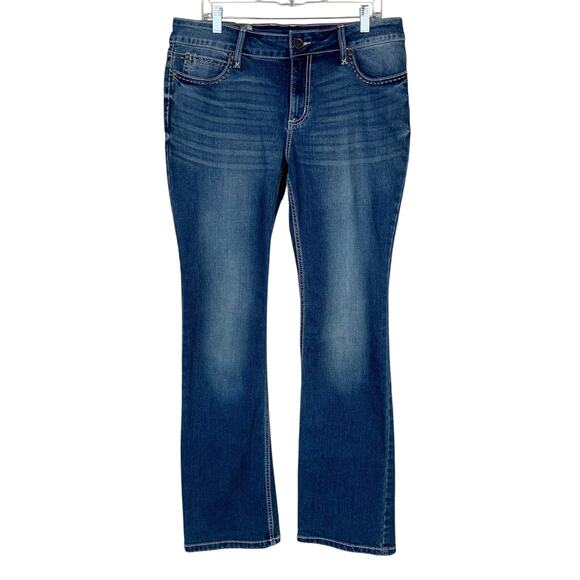 New Wrangler Retro Mae Boot Cut Jeans Mid Rise Women's 15 16 x 34 Western - Picture 1 of 11